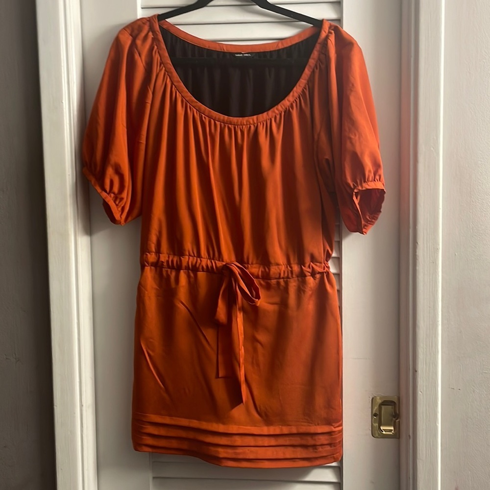 Naked Zebra EUC Burnt Orange Minidress or Tunic Top. Size M